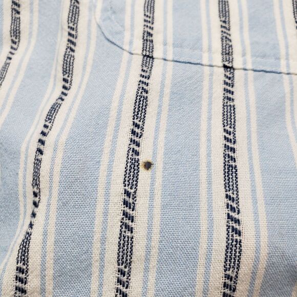 Vintage Levis Silver Label Big E Shirt Mens Large Striped Short Sleeve - Picture 4 of 7
